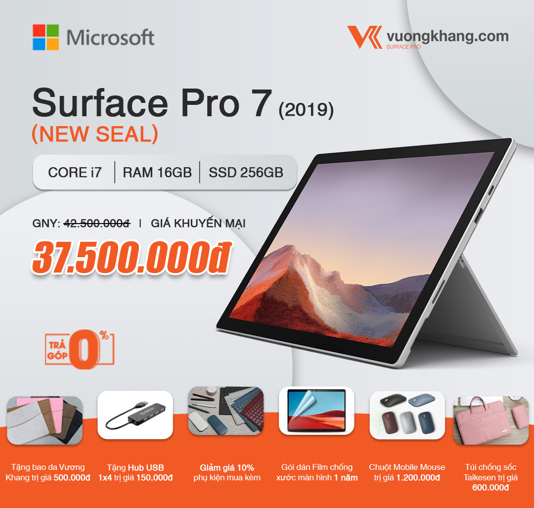 Surface Pro 7 - Core i7 / Ram 16G / SSD 256G